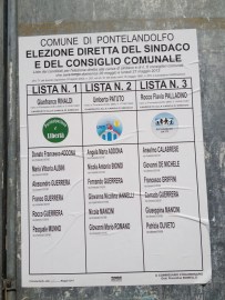 This is the official sample ballot posted in town.